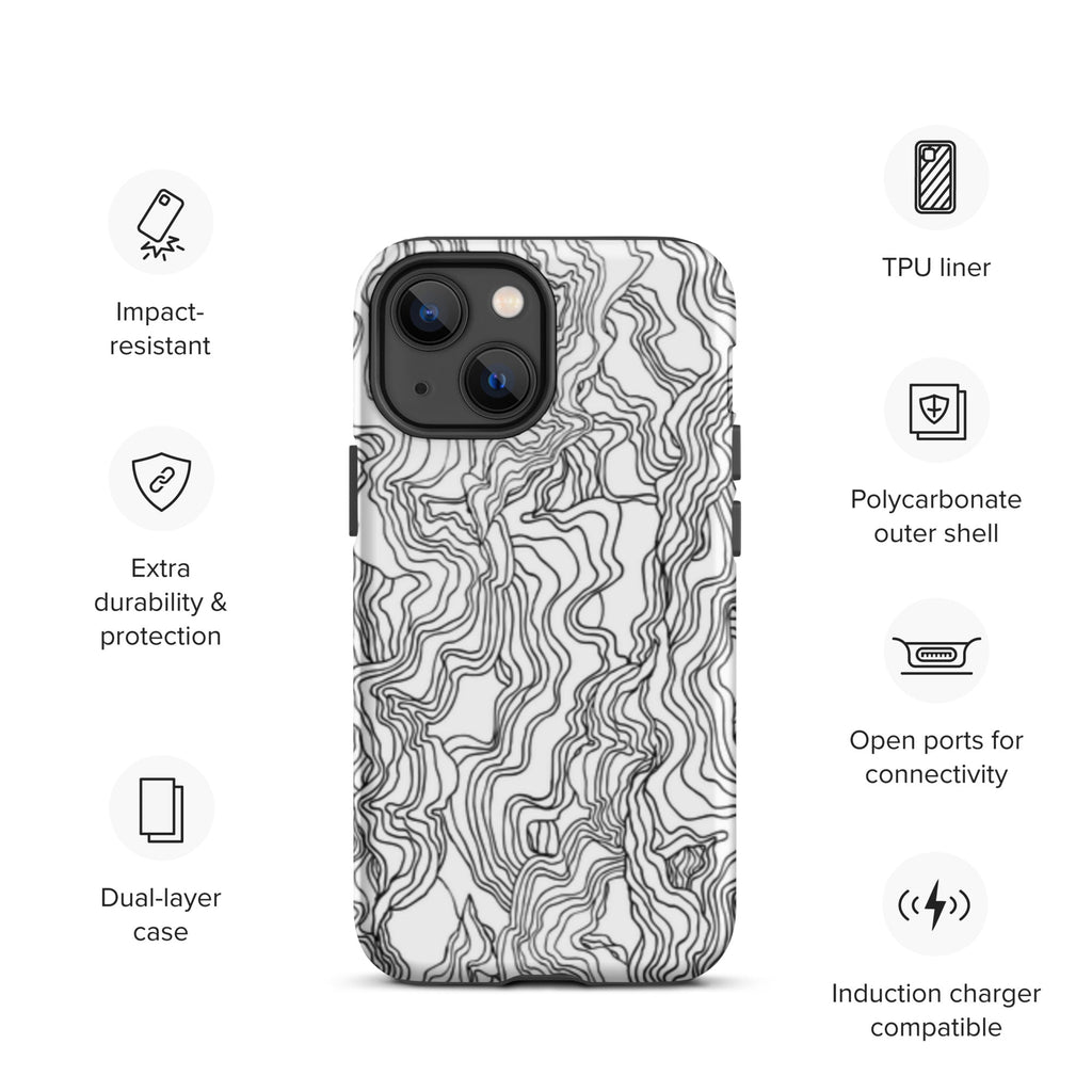 Premium iPhone Case - Black Squiggles