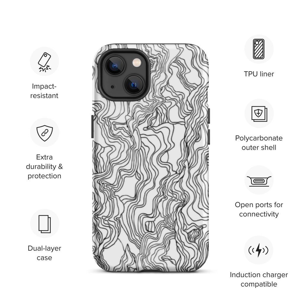 Premium iPhone Case - Black Squiggles