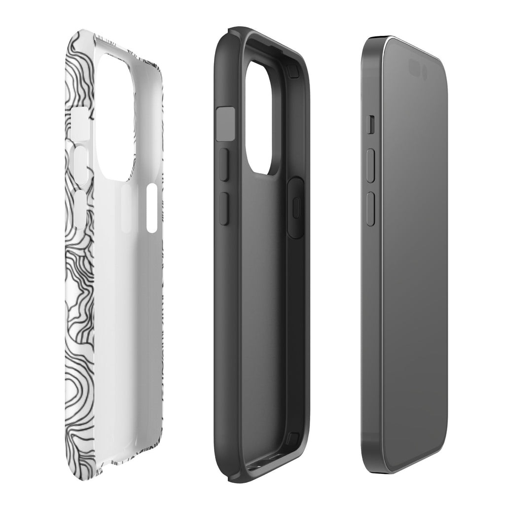 Premium iPhone Case - Black Squiggles