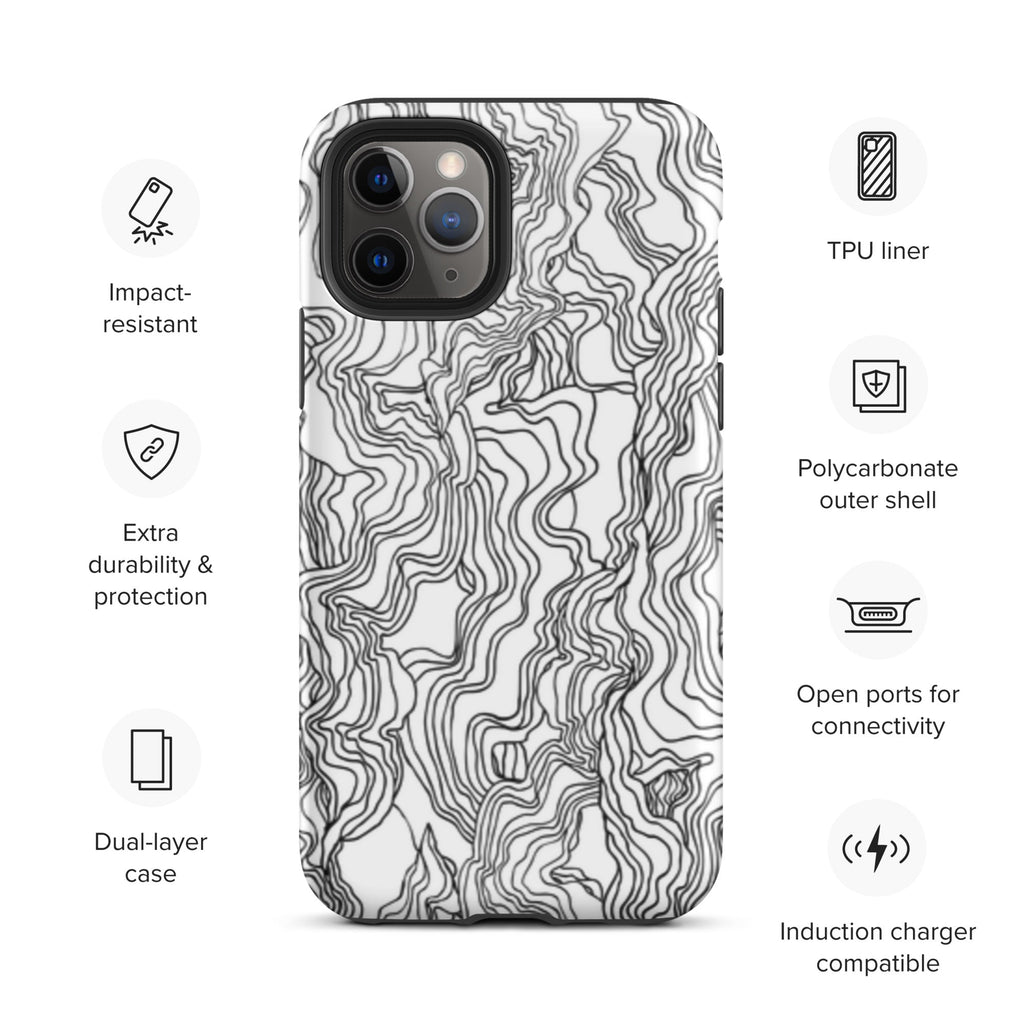 Premium iPhone Case - Black Squiggles