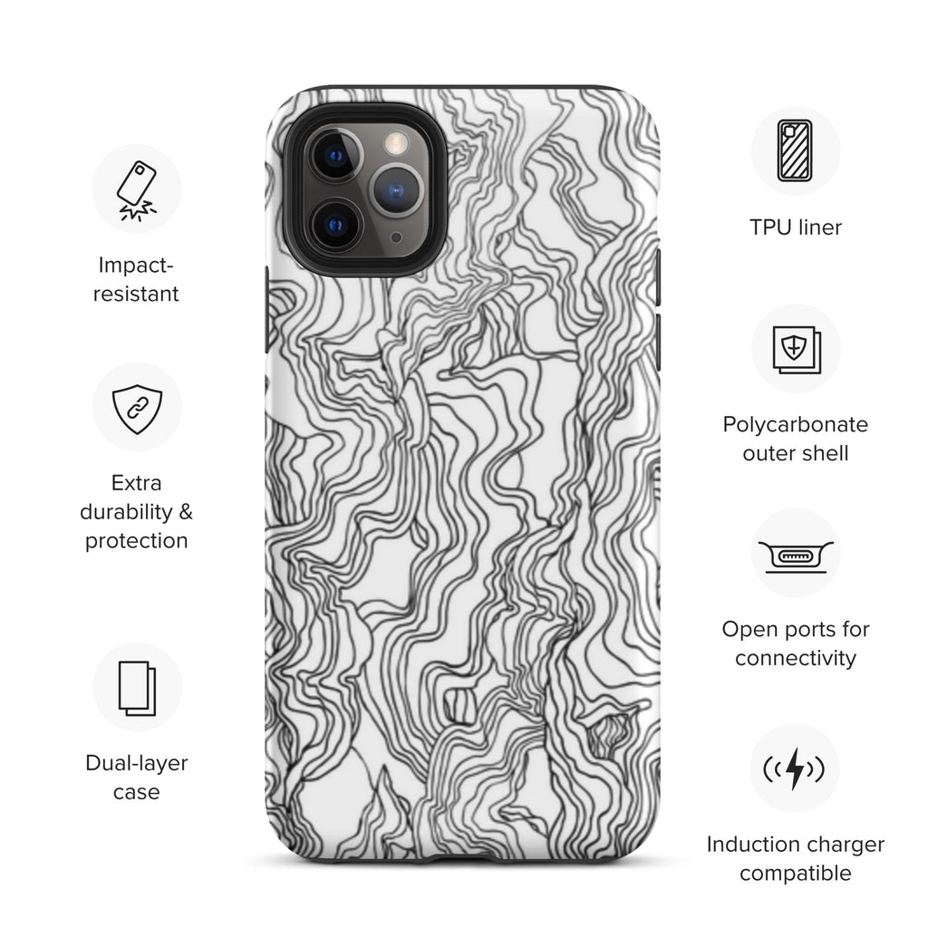 Premium iPhone Case - Black Squiggles