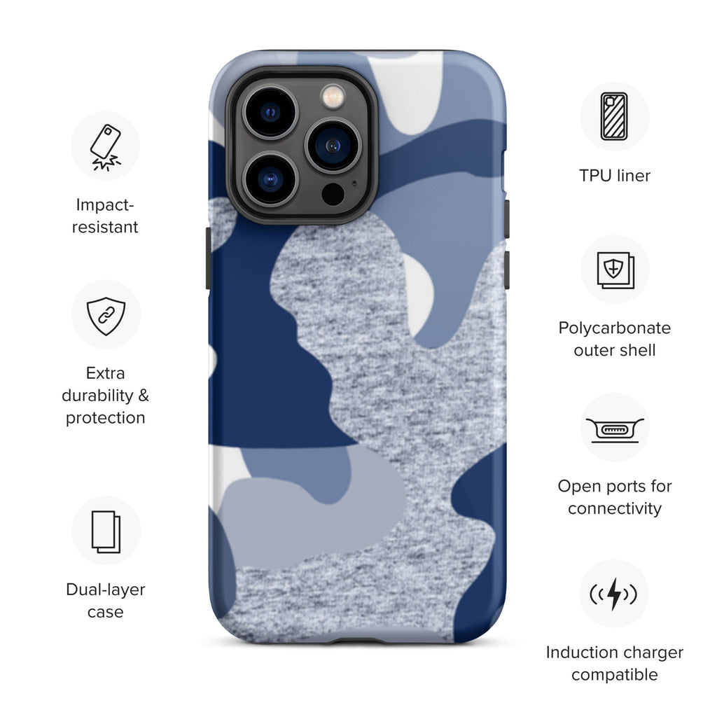 Premium iPhone Case - Blue Camo