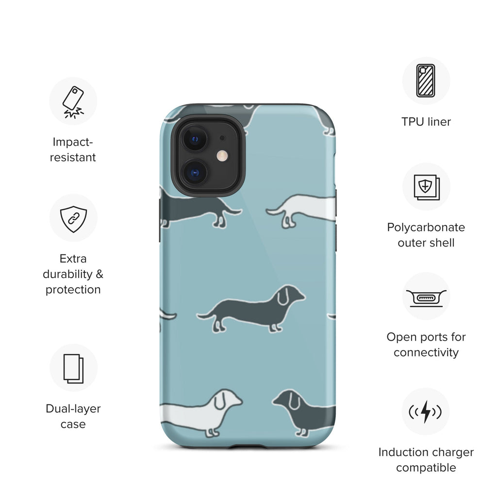 Premium iPhone Case - Blue Dauschunds