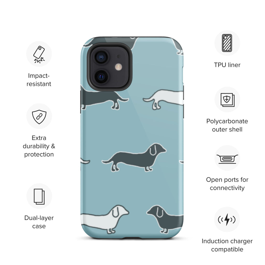 Premium iPhone Case - Blue Dauschunds