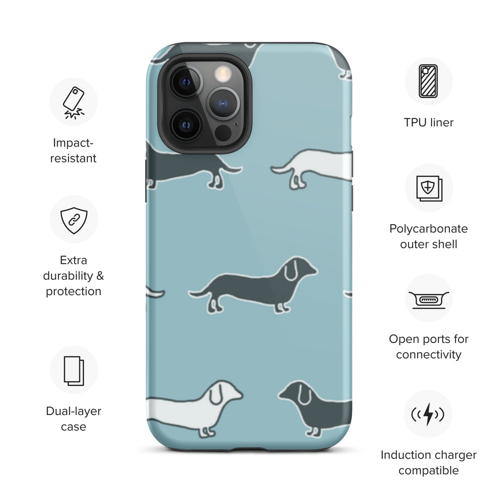 Premium iPhone Case - Blue Dauschunds