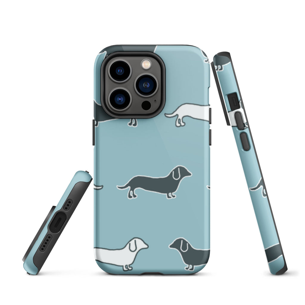 Premium iPhone Case - Blue Dauschunds