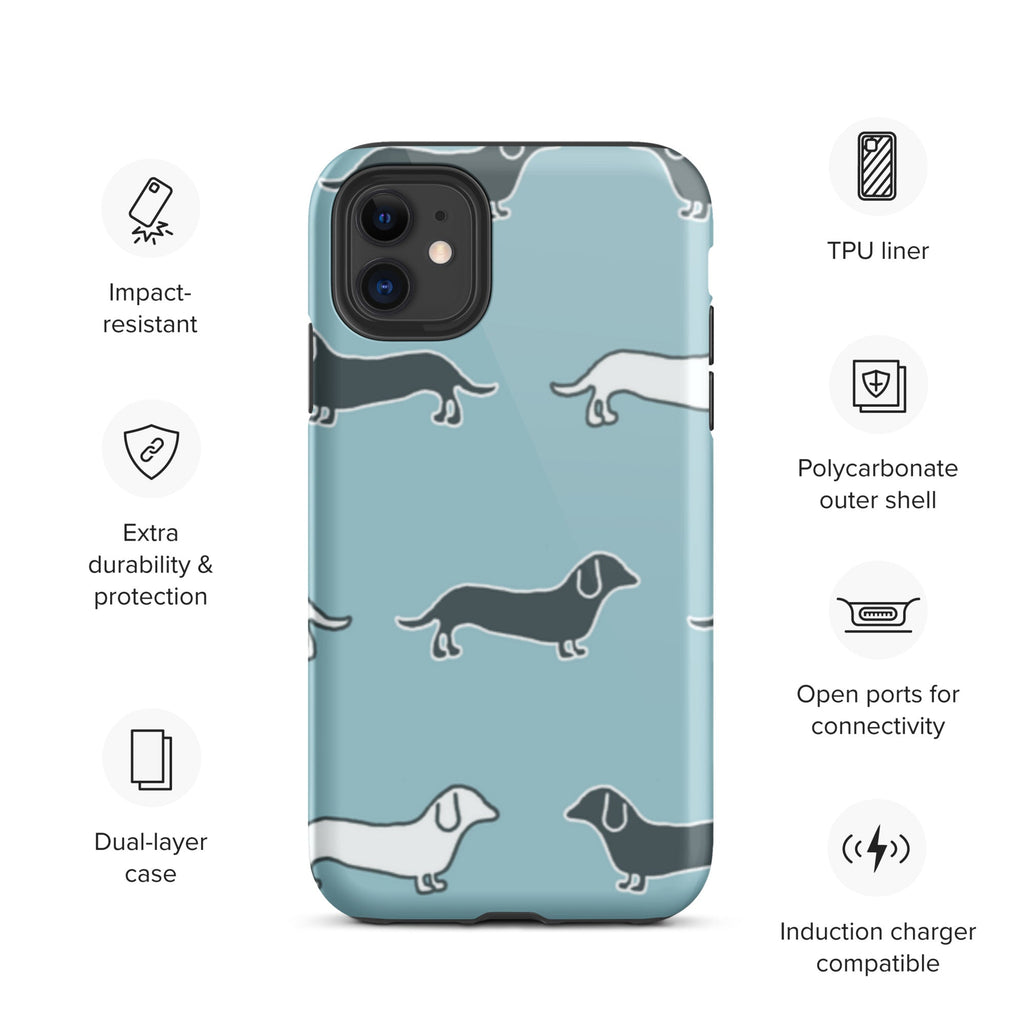 Premium iPhone Case - Blue Dauschunds