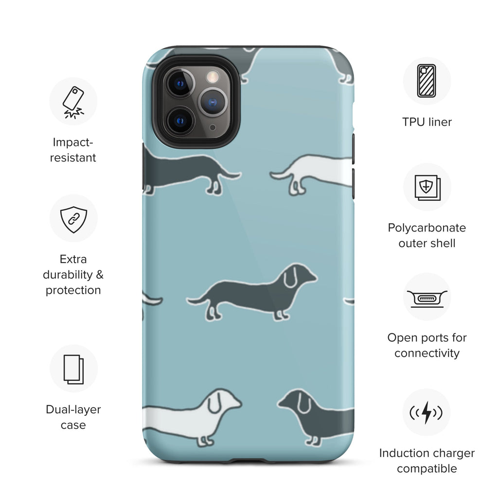 Premium iPhone Case - Blue Dauschunds