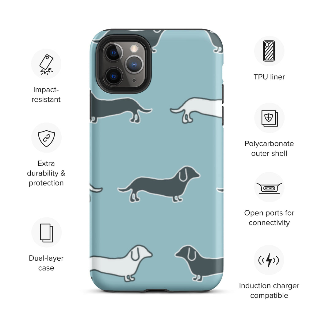 Premium iPhone Case - Blue Dauschunds