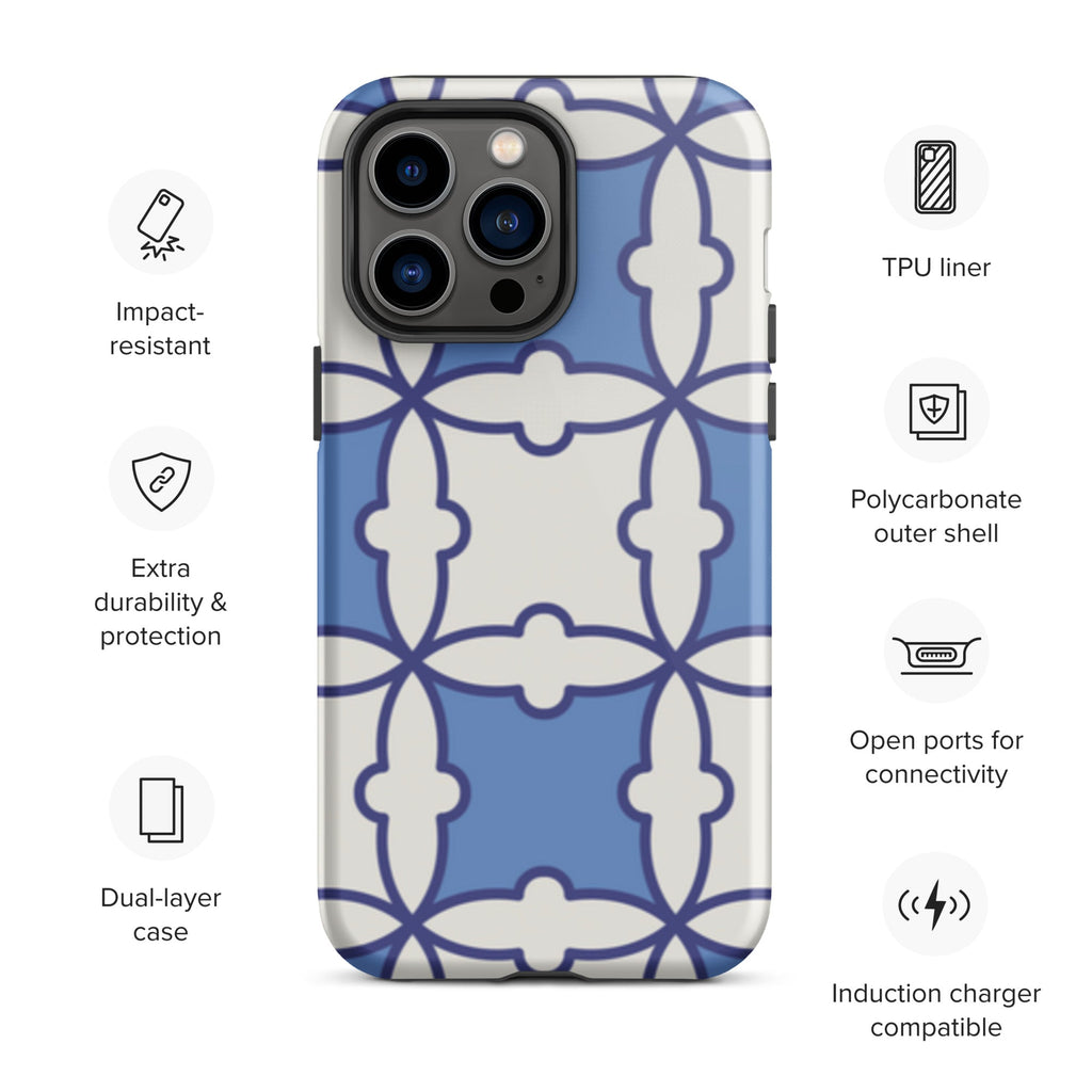 Premium iPhone Case - Blue Geometric