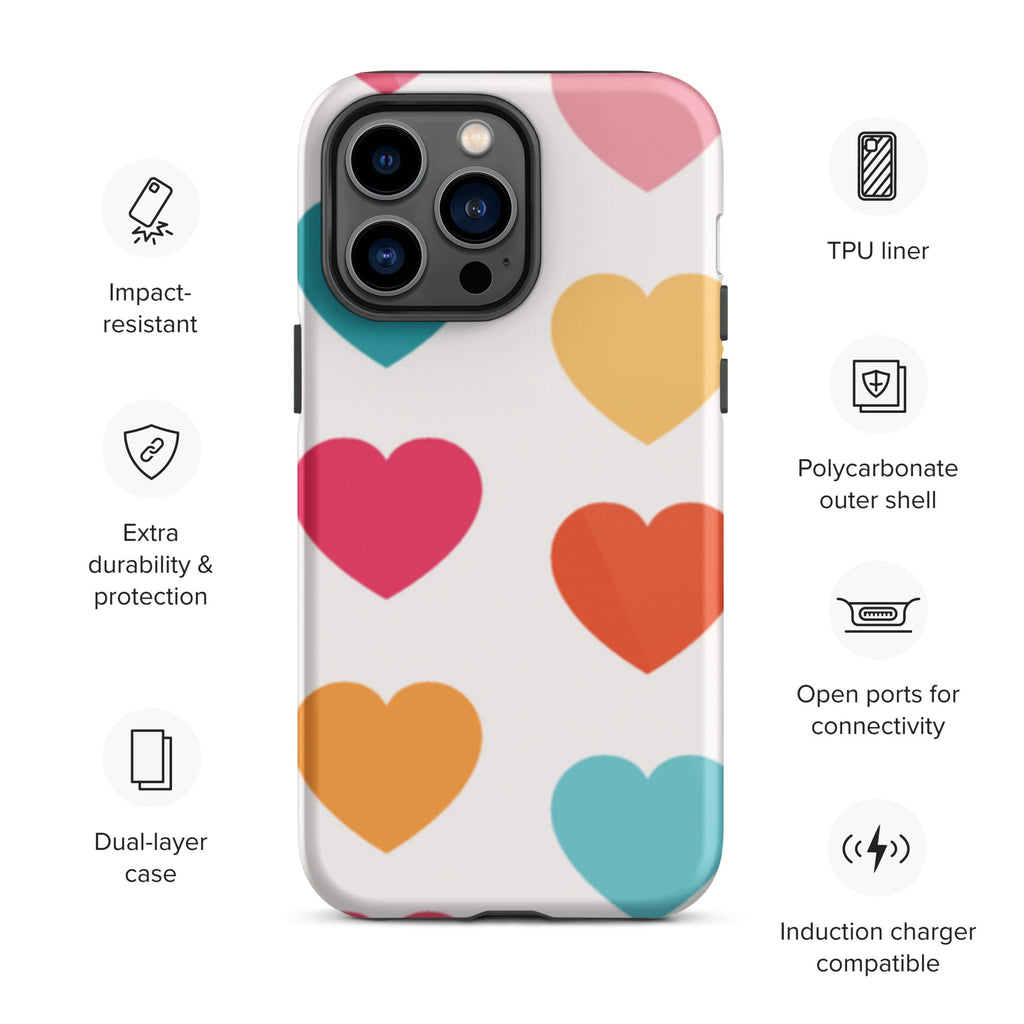 Premium iPhone Case - Offset Hearts