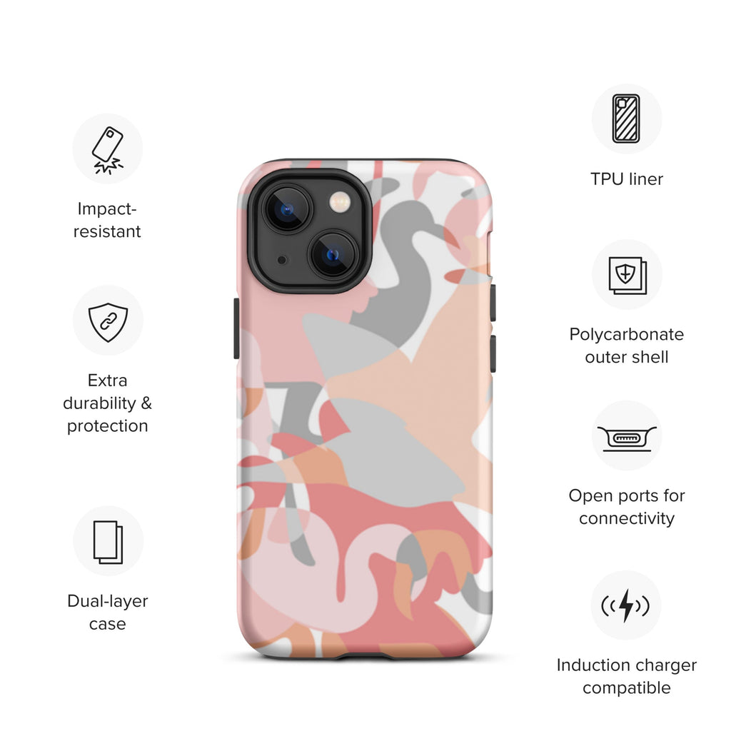 Premium iPhone Case - Pastel Flamingos