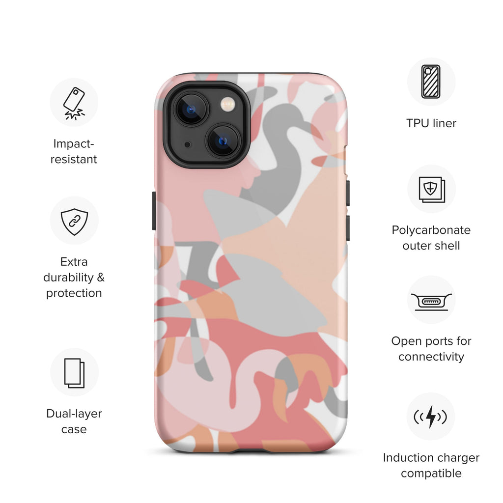 Premium iPhone Case - Pastel Flamingos