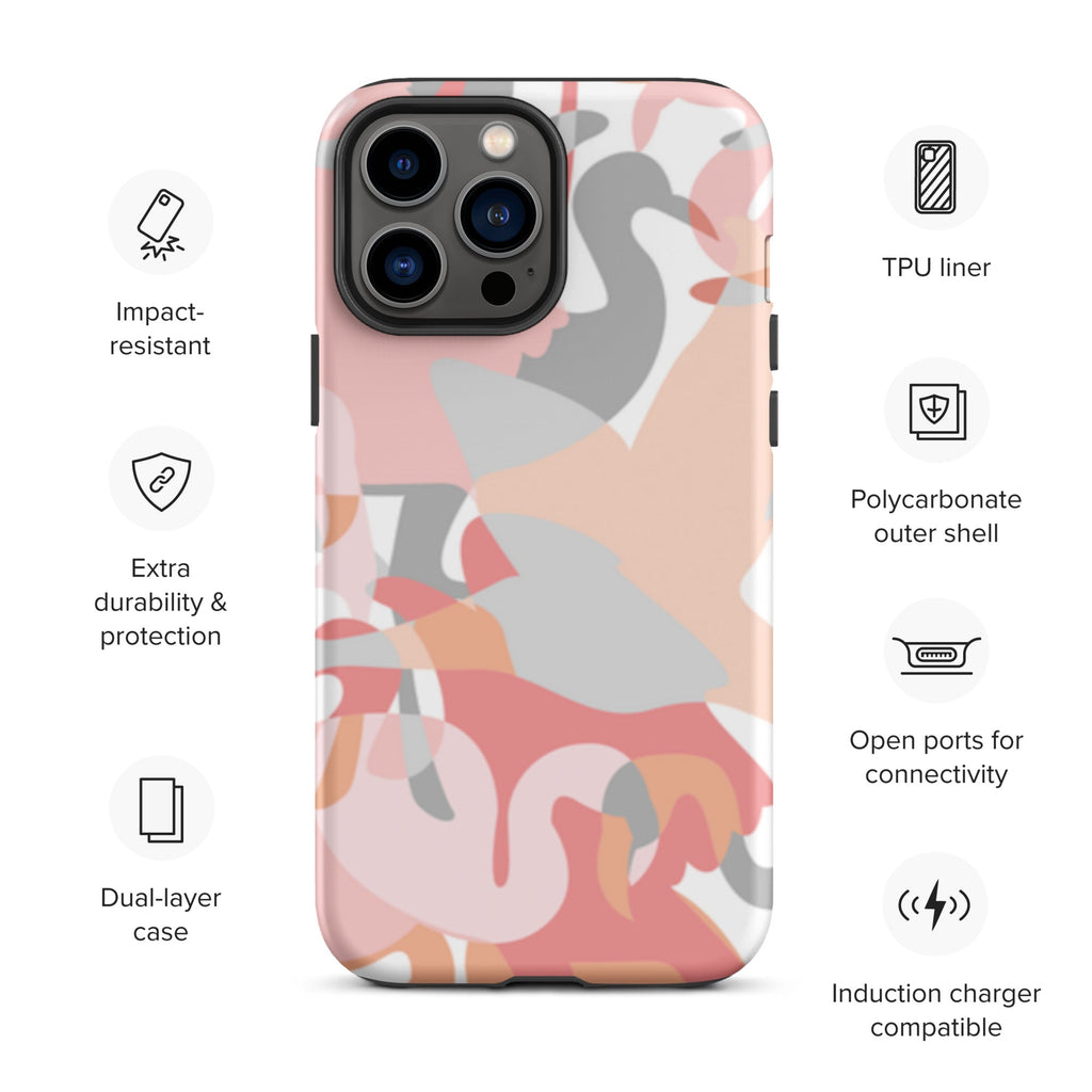 Premium iPhone Case - Pastel Flamingos