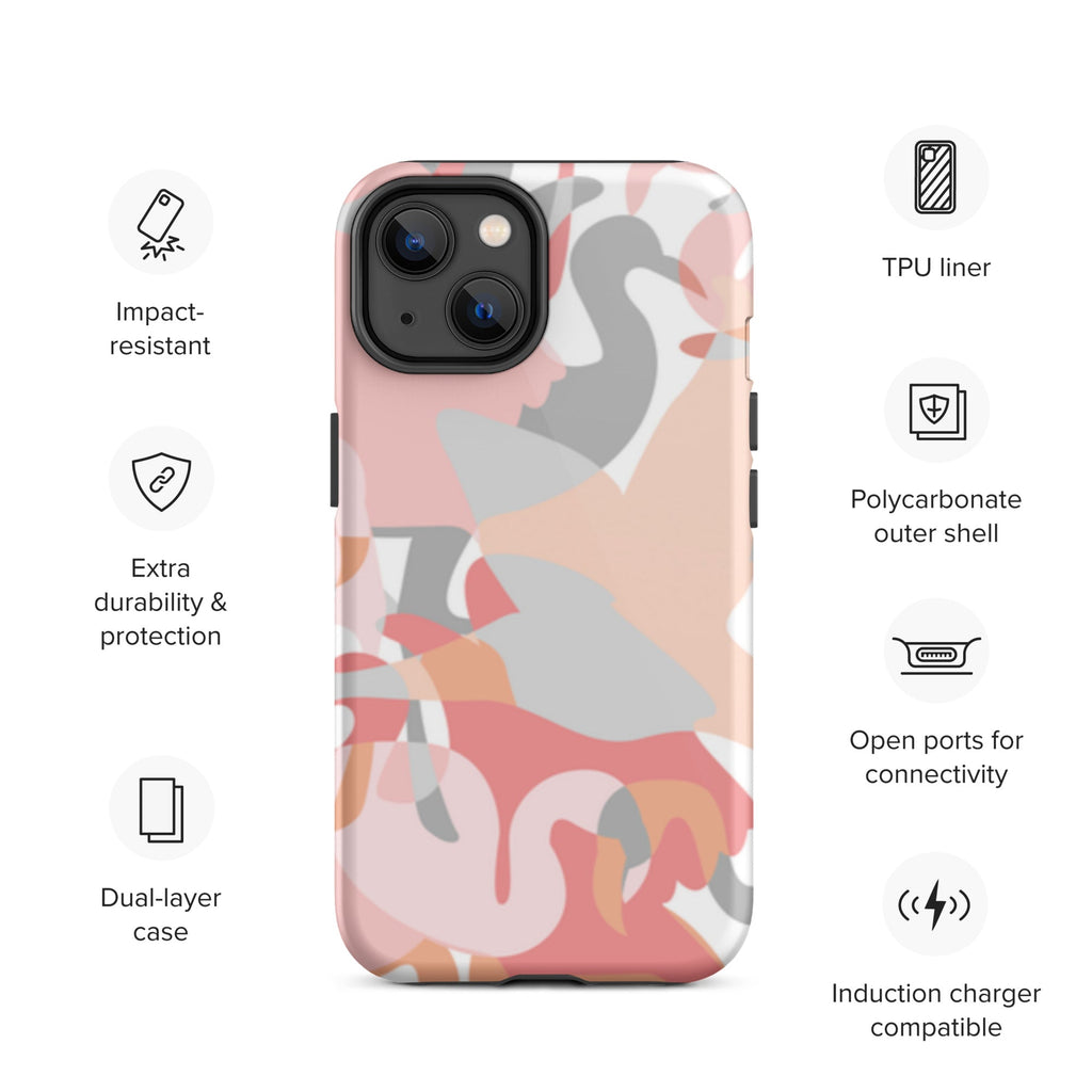 Premium iPhone Case - Pastel Flamingos