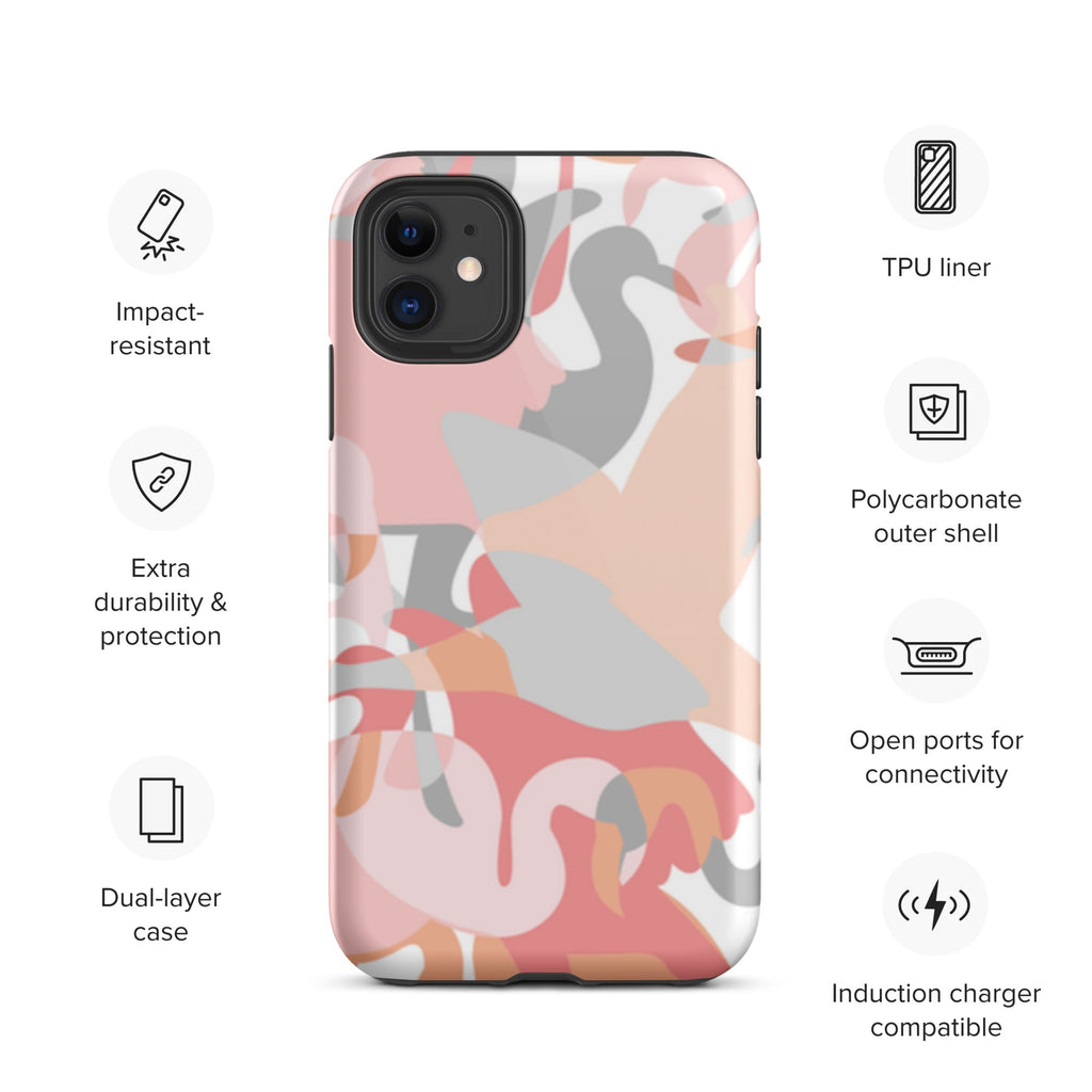 Premium iPhone Case - Pastel Flamingos