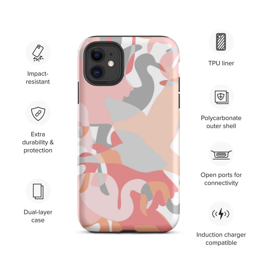 Premium iPhone Case - Pastel Flamingos