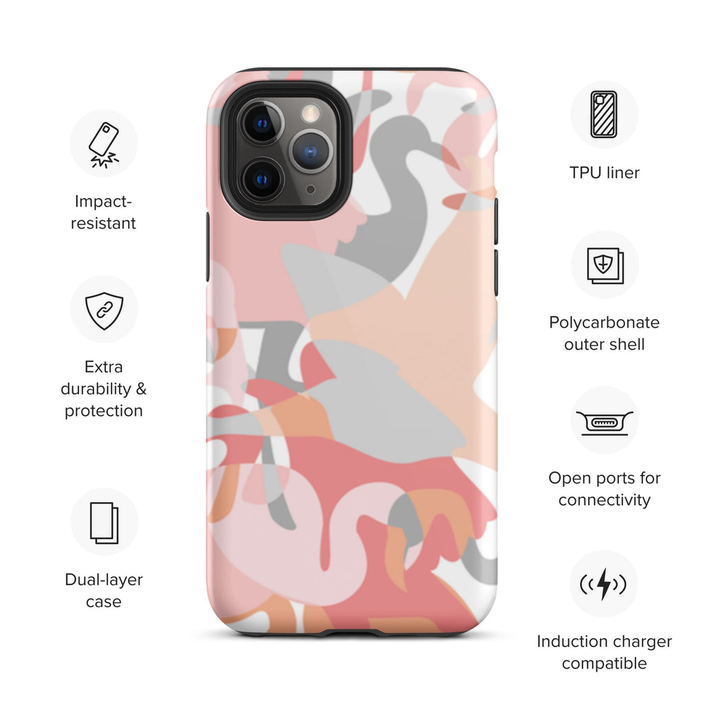 Premium iPhone Case - Pastel Flamingos