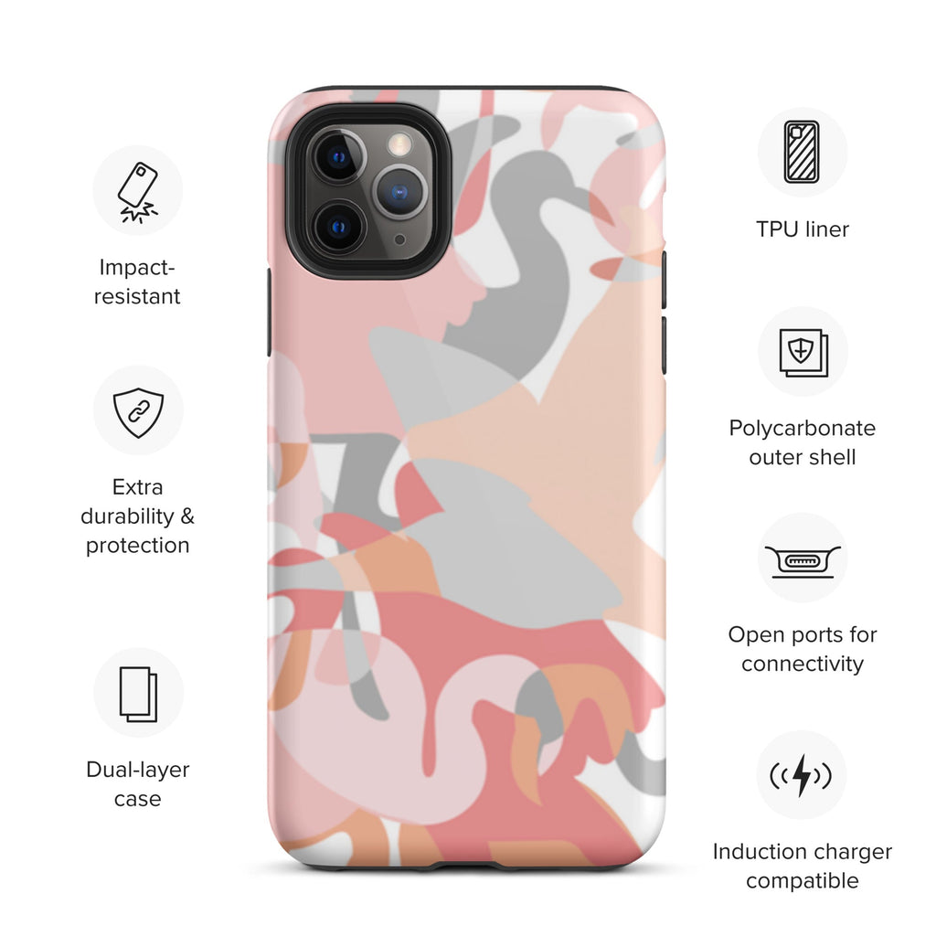 Premium iPhone Case - Pastel Flamingos