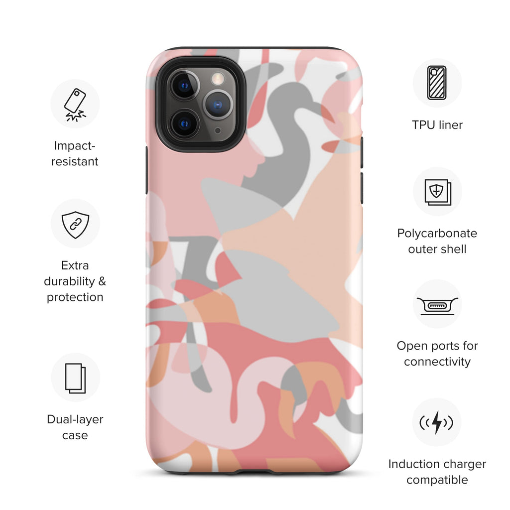 Premium iPhone Case - Pastel Flamingos