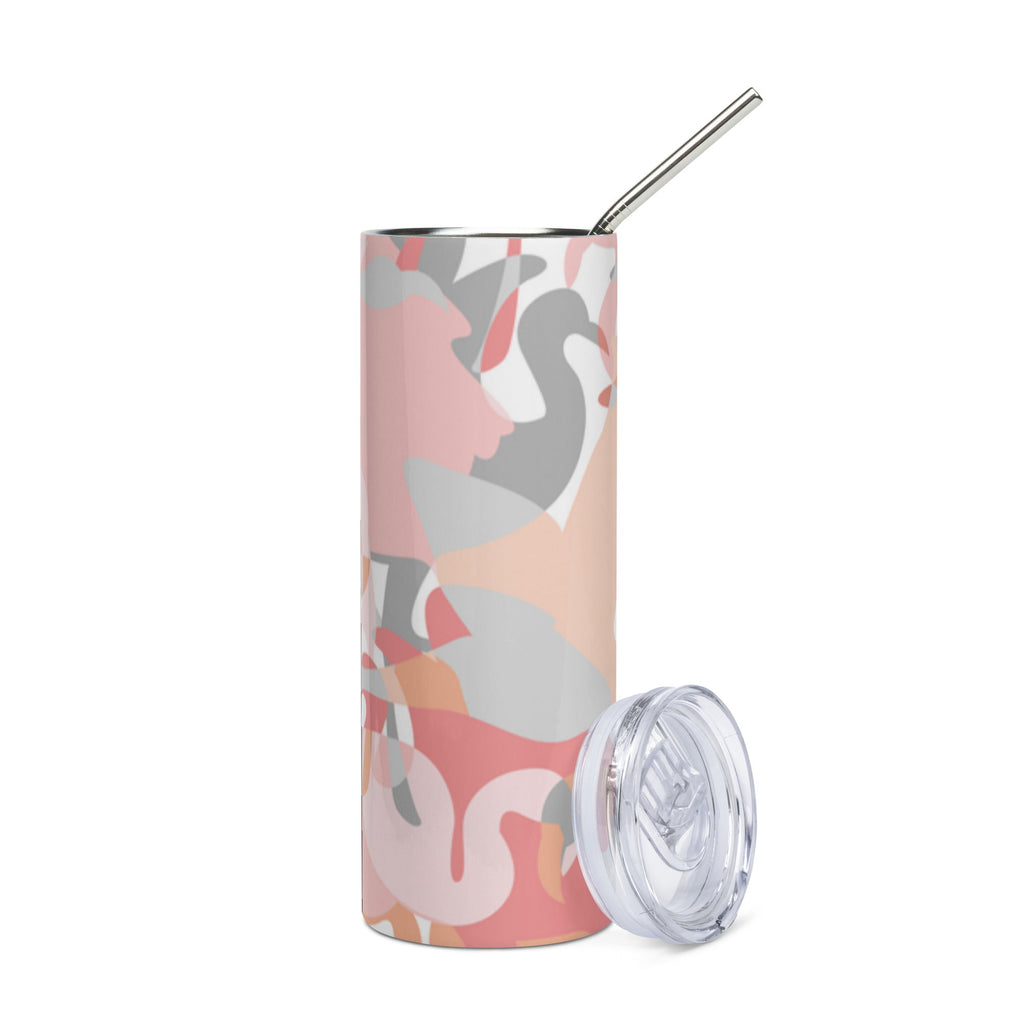 Stainless Steel Tumbler - Pastel Flamingos