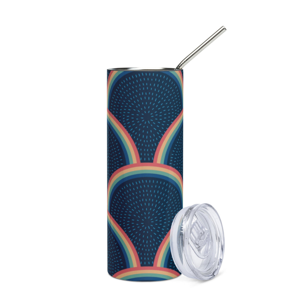 Stainless Steel Tumbler - Rainbow Blues