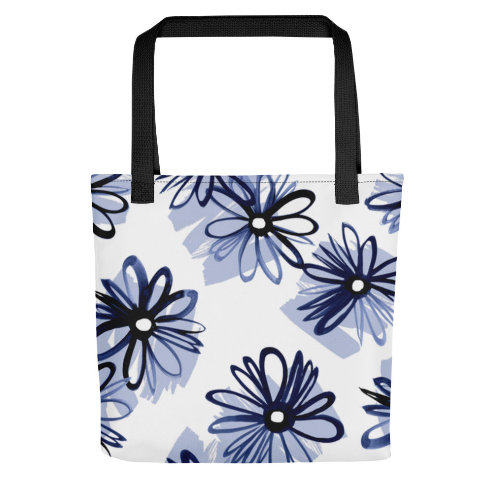 Tote Bag - Big Blue Flowers